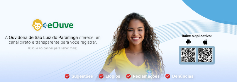 Banner do eOuve - Ouvidoria de São Luiz do Paraitinga